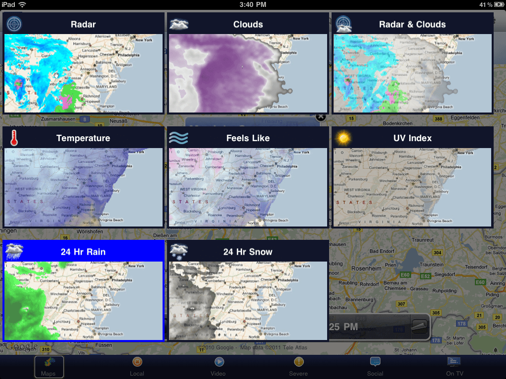 The Weather Channel iPad app